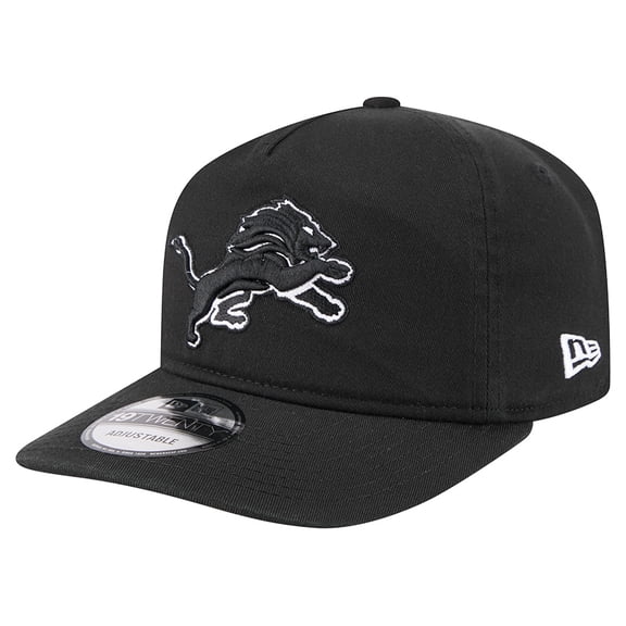 Men's New Era Black/White Detroit Lions 19TWENTY Adjustable Hat
