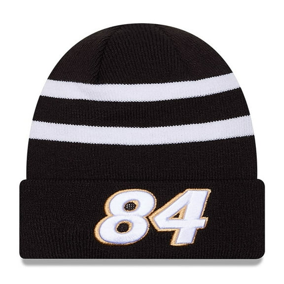 Men's New Era Black/White Jimmie Johnson Cuffed Knit Hat