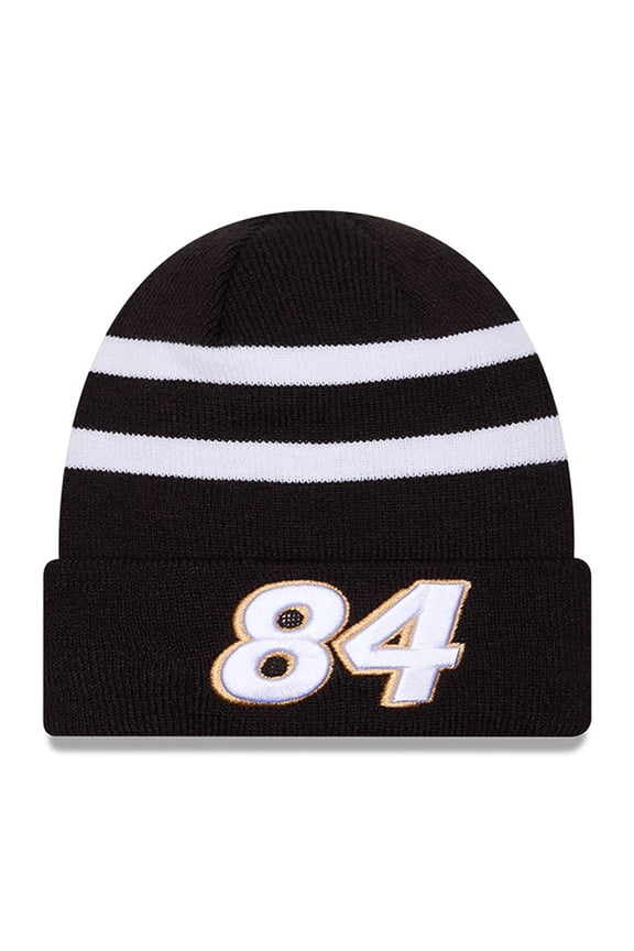Men's New Era Black/White Jimmie Johnson Cuffed Knit Hat