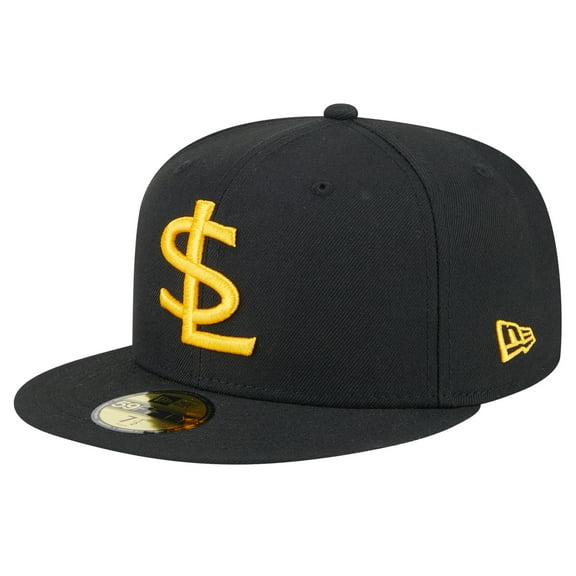 Men's-New Era  Black/White Salt Lake Bees Authentic Collection 59FIFTY Fitted Hat