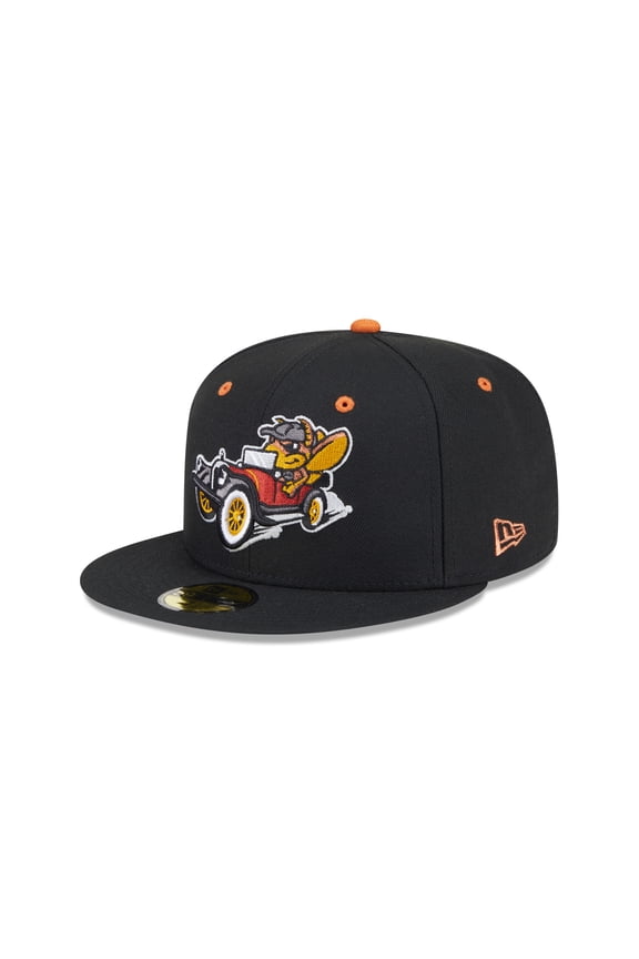 Men's-New Era Black Winston-Salem Dash Theme Nights 59FIFTY Fitted Hat