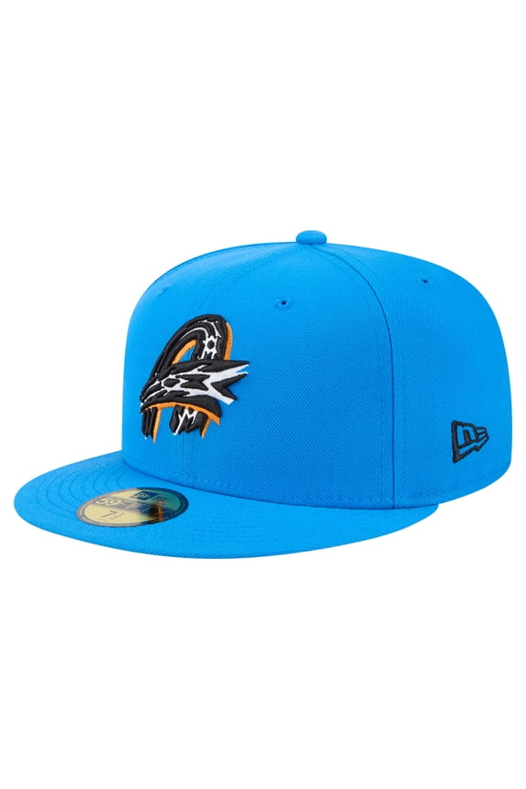 Men's-New Era  Blue Akron RubberDucks Authentic Collection 59FIFTY Fitted Hat
