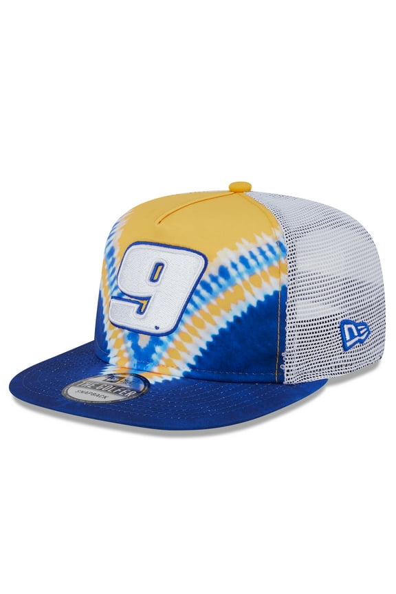 Men's New Era Blue Chase Elliott Golfer Tie-Dye Snapback Hat