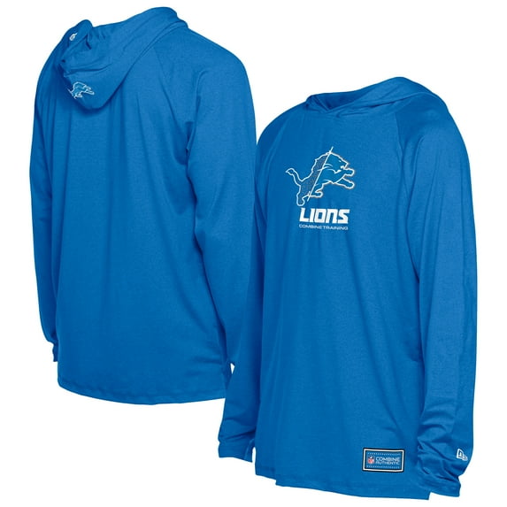 Men's New Era Blue Detroit Lions Functional Fandom Hoodie