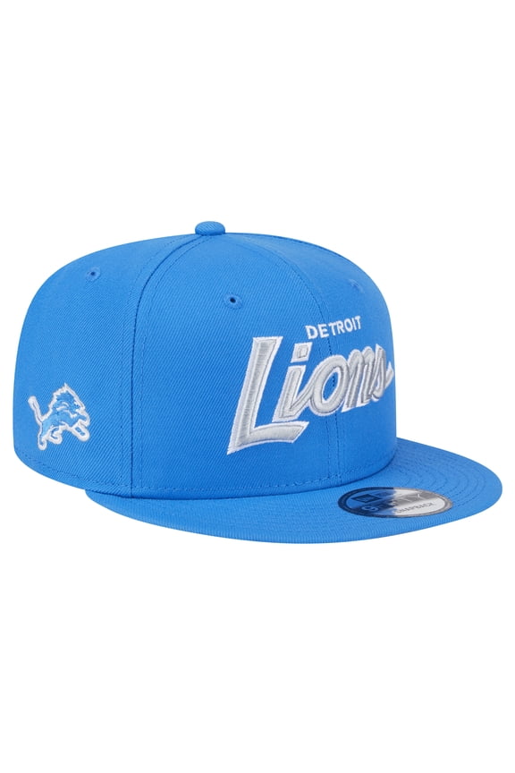 Men's New Era Blue Detroit Lions Main Script 9FIFTY Snapback Hat