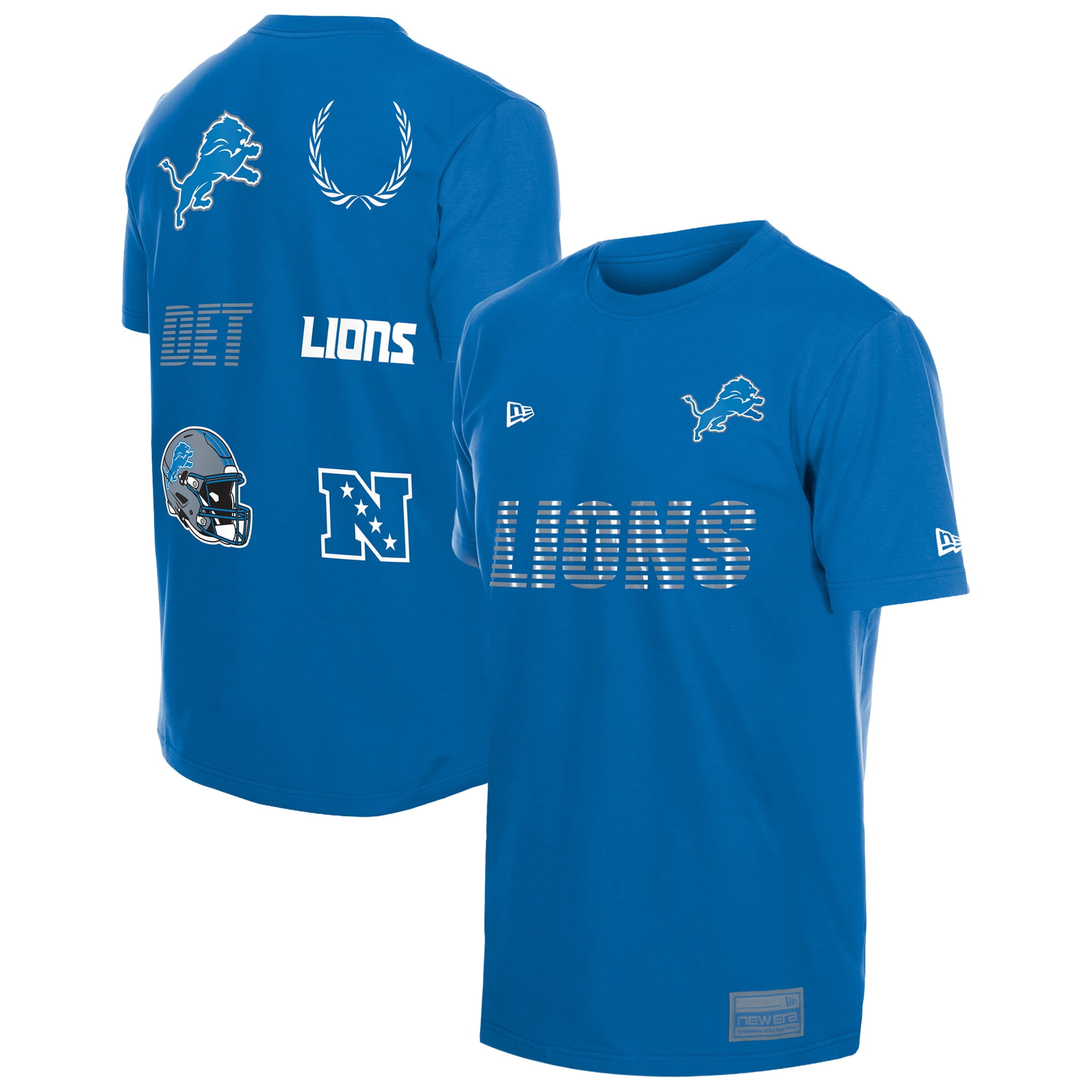 Men's New Era Blue Detroit Lions Match T-Shirt - Walmart.com