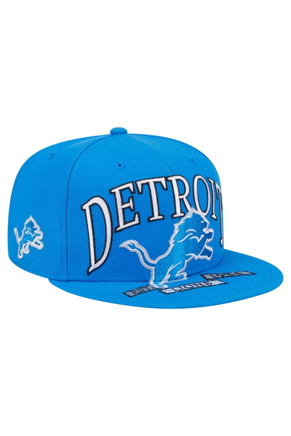 Men's New Era Blue Detroit Lions Oversized 59FIFTY Fitted Hat