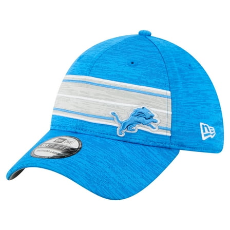 Men's New Era Blue Detroit Lions Stripes 39THIRTY Flex Hat