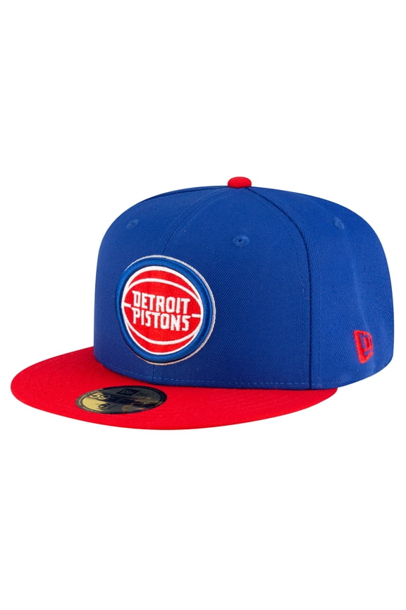 Men's New Era Blue Detroit Pistons Two-Tone 59FIFTY Fitted Hat