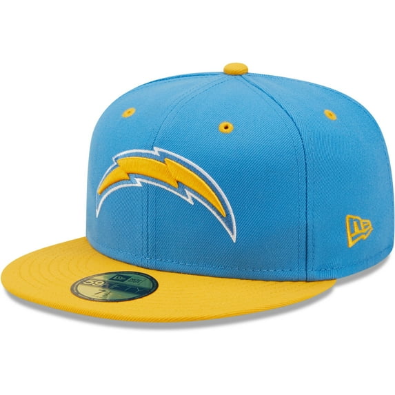Men's New Era Blue/Gold Los Angeles Chargers Flipside 2Tone 59FIFTY Fitted Hat