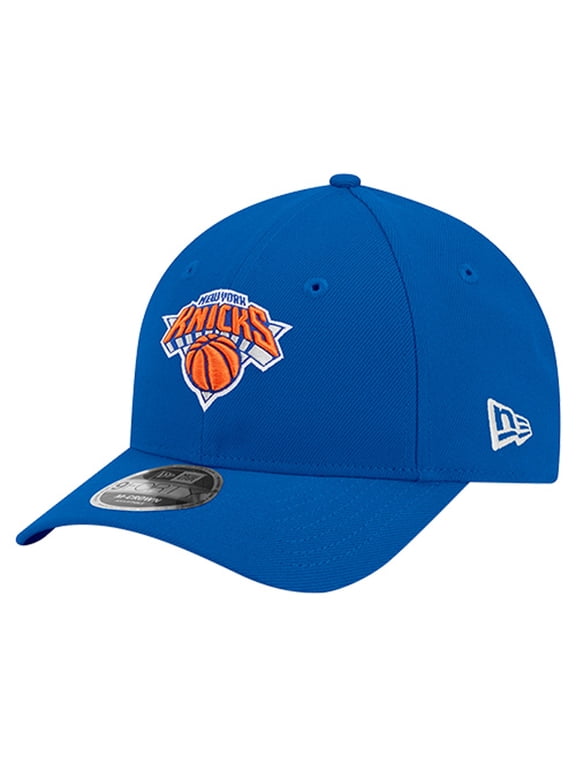 Men's New Era Blue New York Knicks 9FORTY Stock M-Crown Adjustable Hat