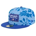 thumbnail image 1 of Men's New Era Blue New York Knicks Palm Fronds 2-Tone 59FIFTY Fitted Hat, 1 of 5