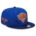 thumbnail image 1 of Men's New Era Blue New York Knicks  Rally Drive Checkerboard 59FIFTY Crown Fitted Hat, 1 of 6