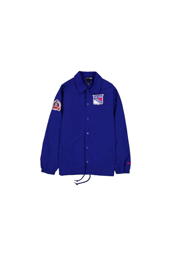 Men's New Era Blue New York Rangers Champs Full-Snap Jacket