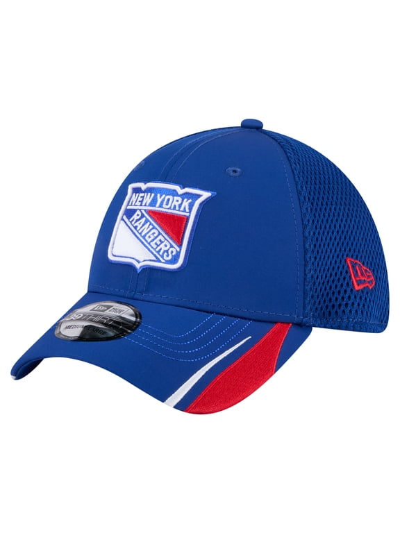 Men's New Era Blue New York Rangers Linear Featherweight 39THIRTY Flex Hat