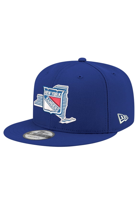 Men's New Era Blue New York Rangers State Pride 9FIFTY Snapback Hat