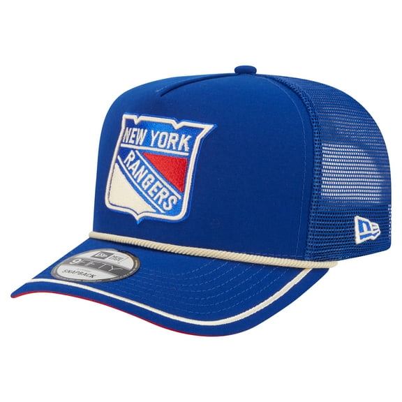 Men's New Era Blue New York Rangers Vintage Team Rope A-Frame 9FIFTY Snapback Hat