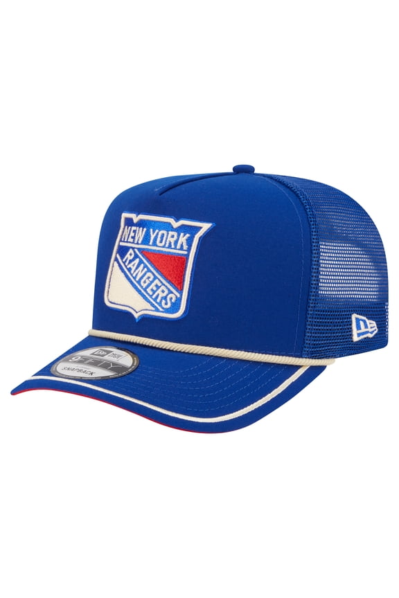 Men's New Era Blue New York Rangers Vintage Team Rope A-Frame 9FIFTY Snapback Hat