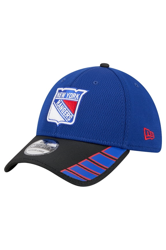Men's New Era Blue New York Rangers Visor Hit 39THIRTY Flex Hat
