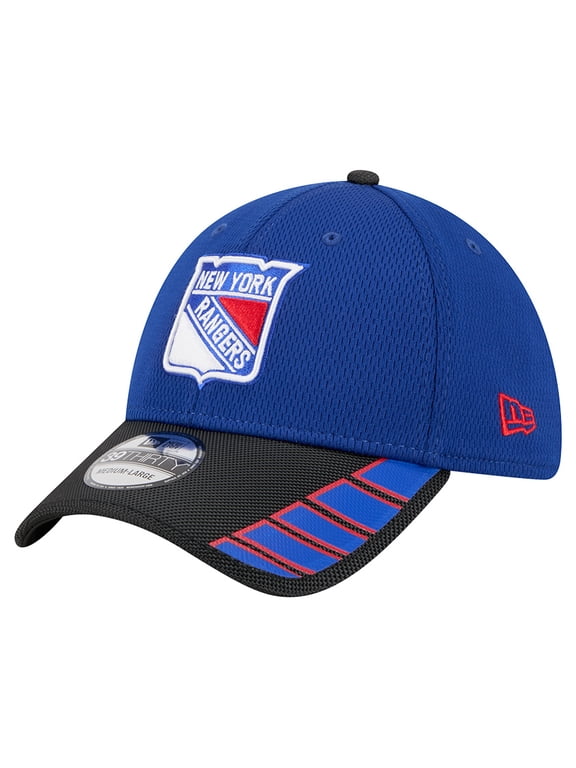 Men's New Era Blue New York Rangers Visor Hit 39THIRTY Flex Hat