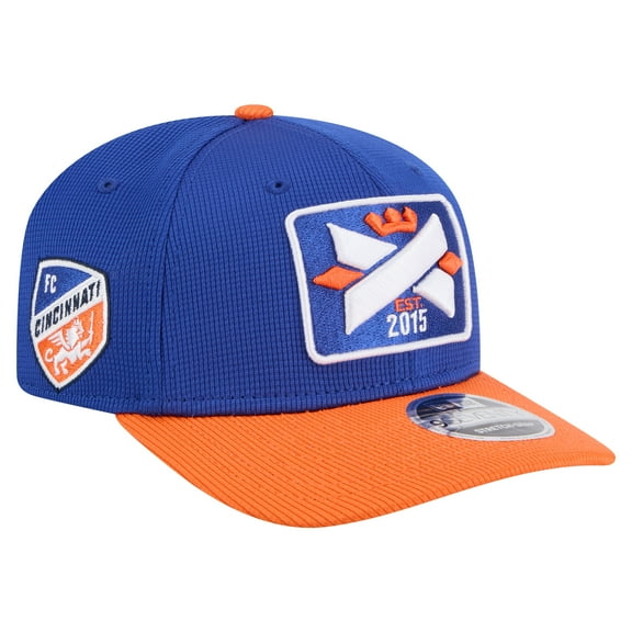 Men's New Era Blue/Orange FC Cincinnati 2025 Jersey Hook 9SEVENTY Stretch-Snap Hat