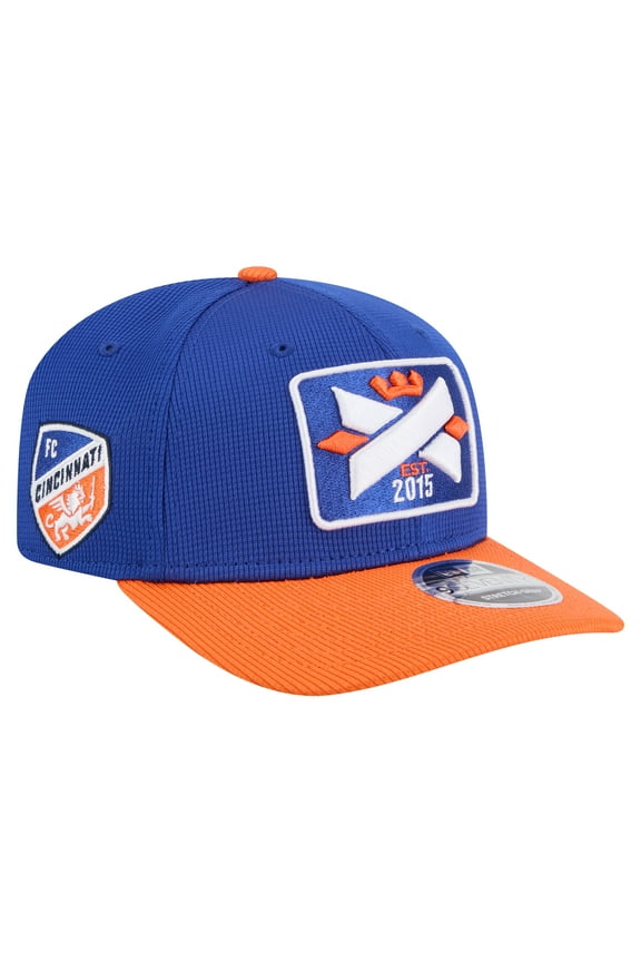 Men's New Era Blue/Orange FC Cincinnati 2025 Jersey Hook 9SEVENTY Stretch-Snap Hat