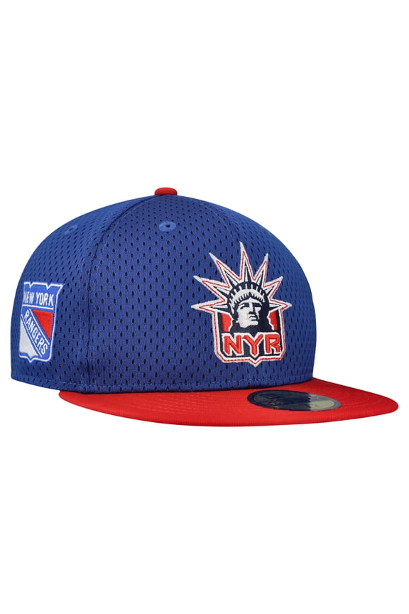Men's New Era Blue/Red New York Rangers Mesh Crown Two-Tone 59FIFTY Fitted Hat