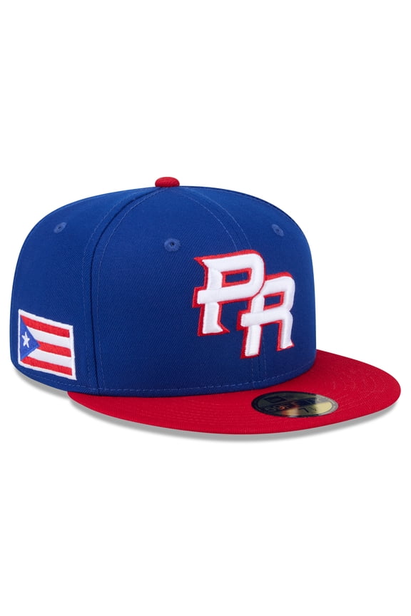Men's New Era Blue/Red Puerto Rico Baseball 2026 World Baseball Classic 59FIFTY Fitted Hat