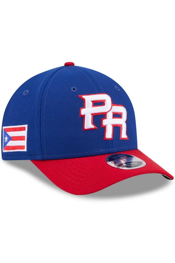 Men's New Era Blue/Red Puerto Rico Baseball 2026 World Baseball Classic 9FORTY M-Crown Adjustable Hat