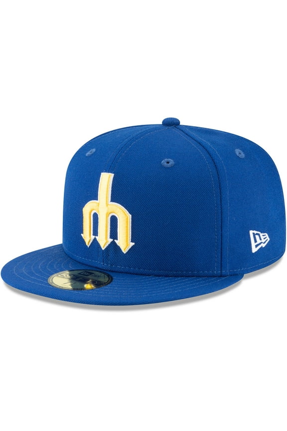 Men's New Era Blue Seattle Mariners Cooperstown Collection Wool 59FIFTY Fitted Hat
