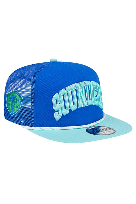 Men's New Era Blue Seattle Sounders FC Throwback Golfer Snapback Hat