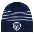 thumbnail image 1 of Men's New Era Blue Sporting Kansas City 2026 Kickoff Knit Hat, 1 of 3