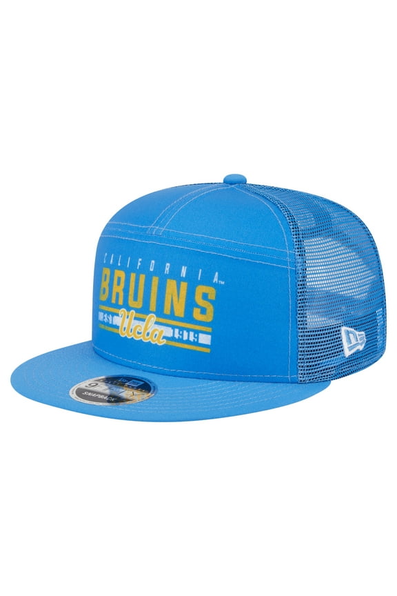 Men's New Era Blue UCLA Bruins Split Panel 9FIFTY Snapback Trucker Hat