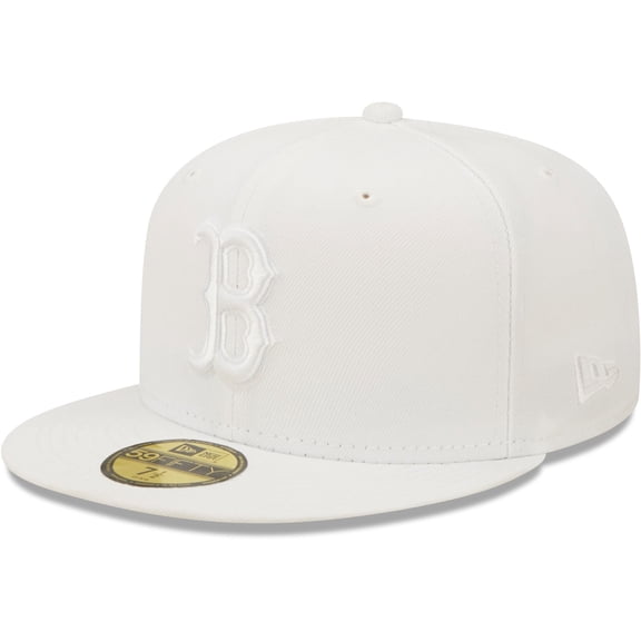 Men's New Era Boston Red Sox White on White 59FIFTY Fitted Hat