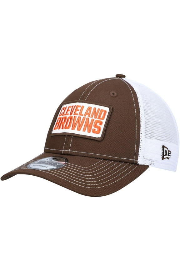 Men's New Era Brown Cleveland Browns 9FORTY Trucker Snapback Hat