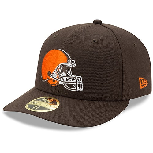 Men's New Era Brown Cleveland Browns Omaha Low Profile 59FIFTY Structured Hat