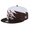 thumbnail image 1 of Men's New Era Brown Cleveland Browns Throwback Jagged 9FiFTY Snapback Hat, 1 of 5