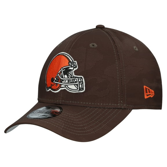 Men's New Era Brown Cleveland Browns Tonal Camo 39THIRTY Stretch Fit Hat