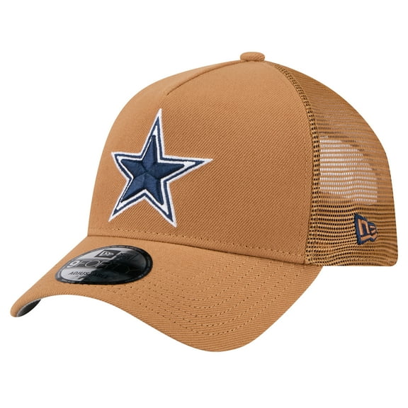 Men's New Era Brown Dallas Cowboys Color Pack Side Patch A-Frame 9FORTY Adjustable Hat