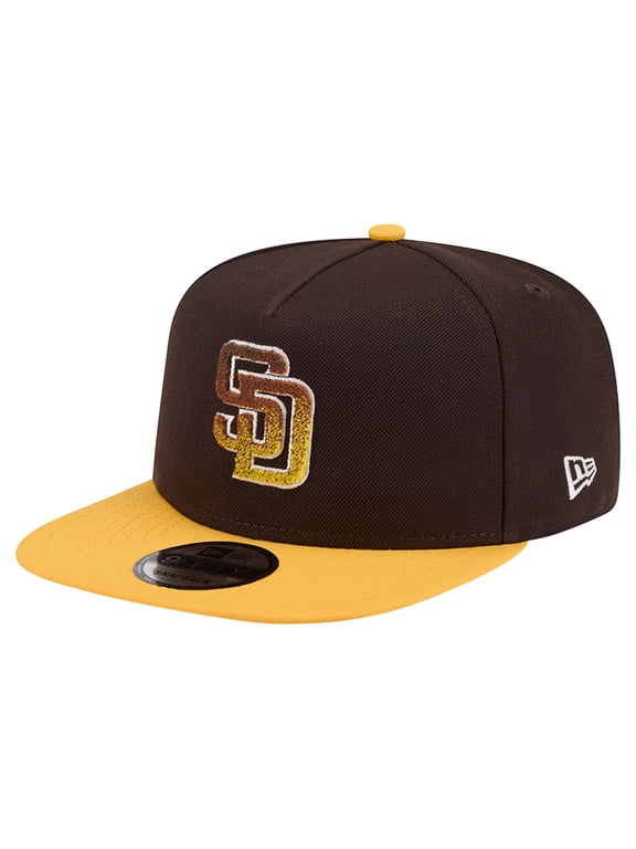Men's New Era Brown/Gold San Diego Padres Chenille Gradient A-Frame 9FIFTY Snapback Hat