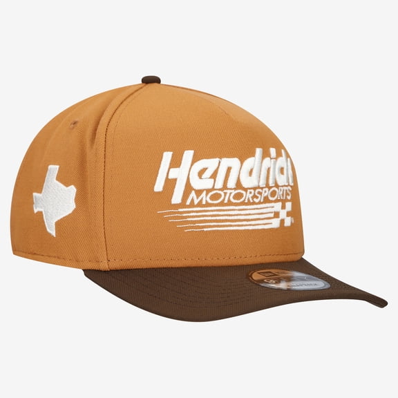 Men's New Era Brown Hendrick Motorsports Texas A-Frame 9FIFTY Snapback Hat