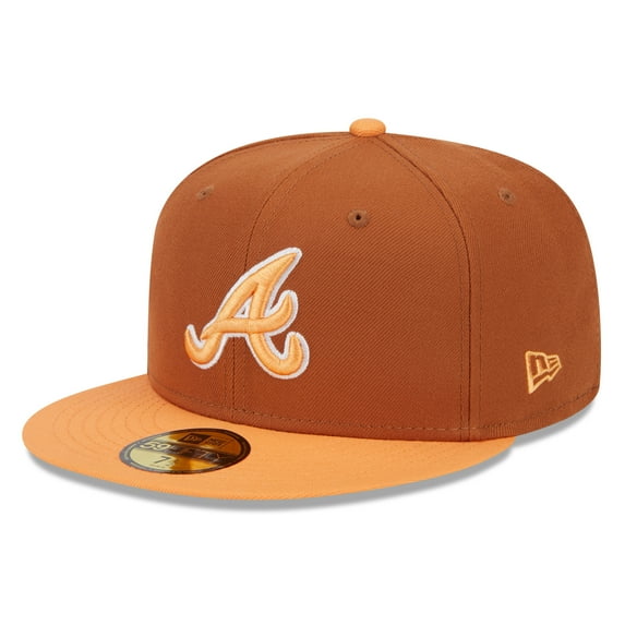 Men's New Era Brown/Orange Atlanta Braves Spring Color Basic Two-Tone 59FIFTY Fitted Hat