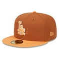 thumbnail image 1 of Men's New Era Brown/Orange Los Angeles Dodgers Spring Color Basic Two-Tone 59FIFTY Fitted Hat, 1 of 6