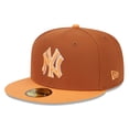 thumbnail image 1 of Men's New Era Brown/Orange New York Yankees Spring Color Basic Two-Tone 59FIFTY Fitted Hat, 1 of 6