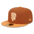 thumbnail image 1 of Men's New Era Brown/Orange San Francisco Giants Spring Color Basic Two-Tone 59FIFTY Fitted Hat, 1 of 6