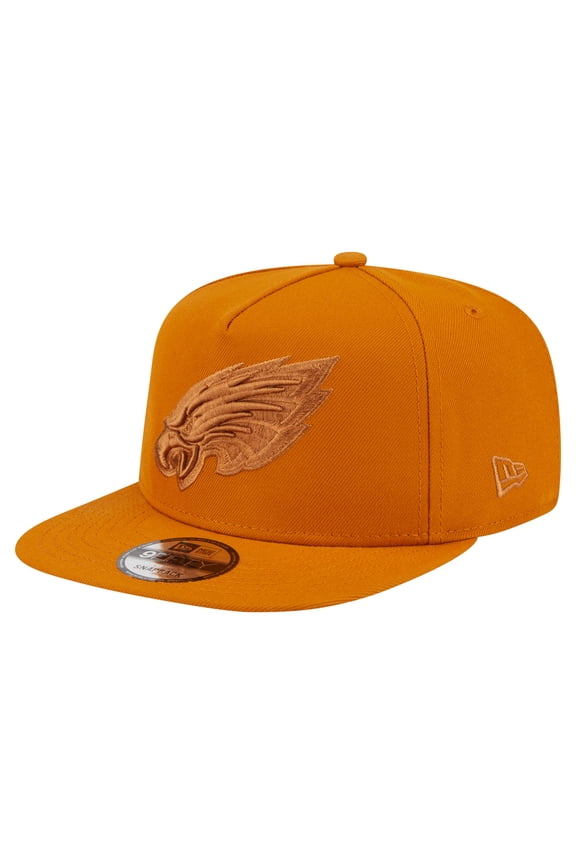 Men's New Era Brown Philadelphia Eagles Color Pack A-Frame 9FIFTY Snapback Hat