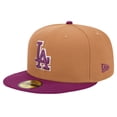 thumbnail image 1 of Men's New Era Brown/Purple Los Angeles Dodgers Two-Tone Color Pack 59FIFTY Fitted Hat, 1 of 6