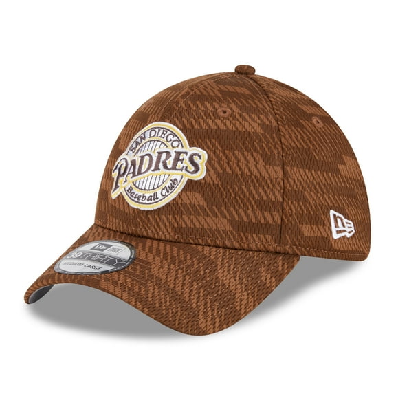 Men's New Era Brown San Diego Padres 2025 MLB Clubhouse 39THIRTY Flex Hat