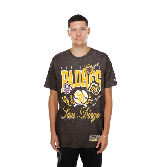 Men's New Era  Brown San Diego Padres Mineral Wash T-Shirt