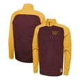 thumbnail image 1 of Men's New Era Burgundy Washington Commanders Combine Authentic O-Line Raglan Half-Zip Jacket, 1 of 3